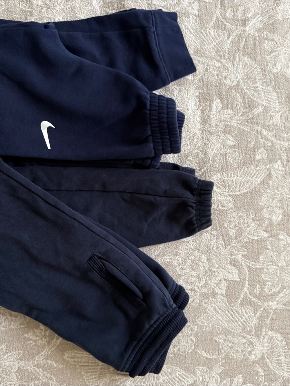 Nike Navy Blue Kids Joggers with White Swoosh - Picture 2 of 9